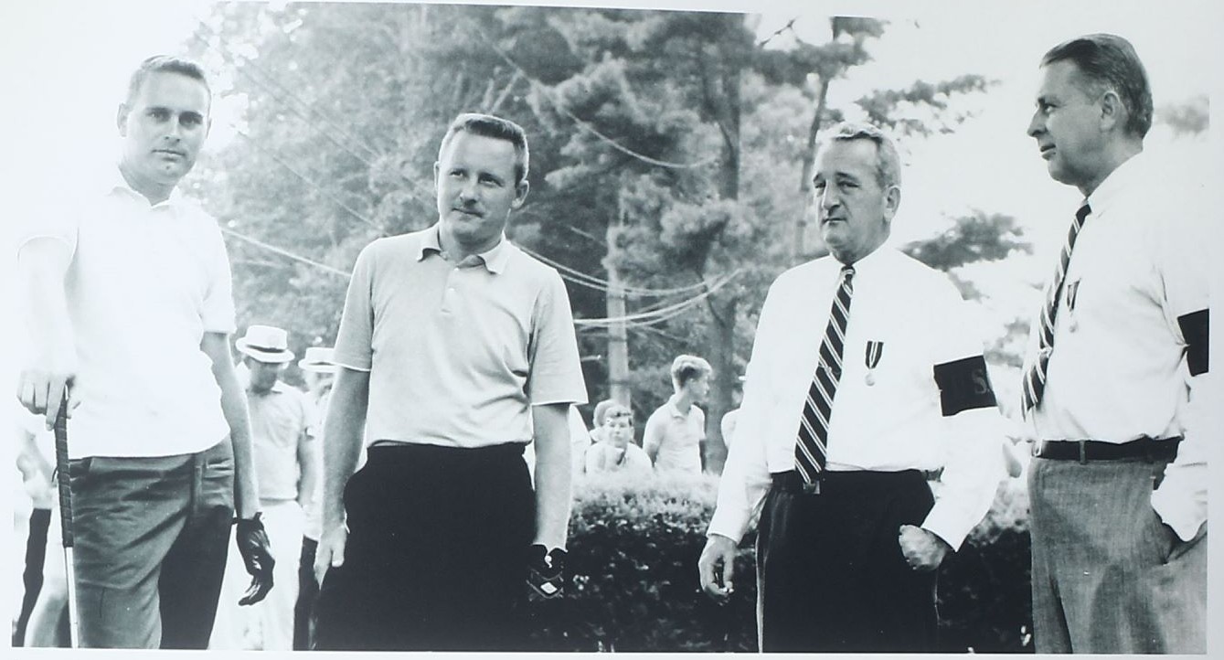 Officials gather before the 1966 U.S. Amateur playoff at Merion