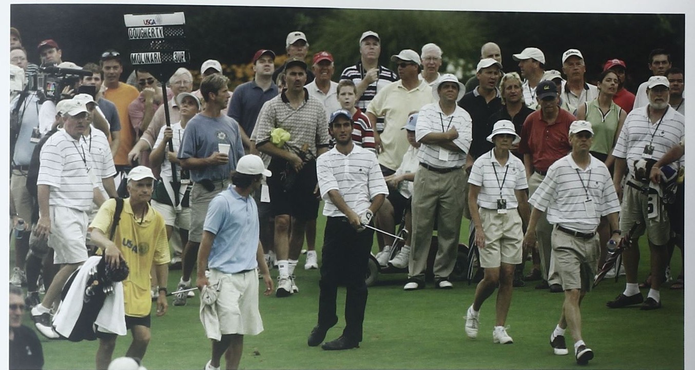 Edoardo Molinari during the 2005 U.S. Amateur final at Merion