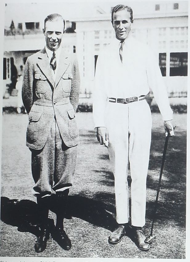 Chick Evans and defending champion Robert Gardner before the 1916 final