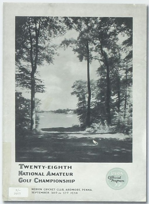 Program cover for the 1924 U.S. Amateur at Merion Cricket Club